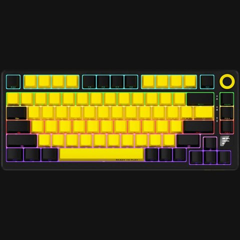 LORGAR Gaming Keyboard KBA4175 Advanced Wired 75% Yellow EN