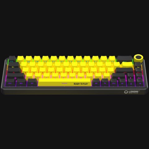 LORGAR Gaming Keyboard KBA41M Advanced Wired 65% Yellow EN