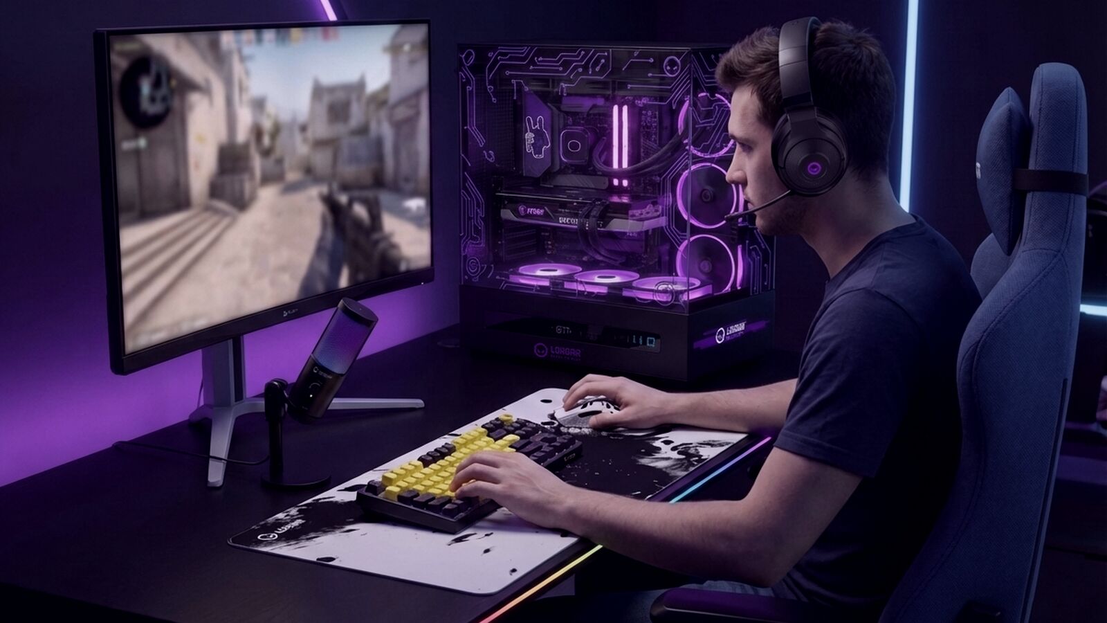 A LORGAR gaming setup