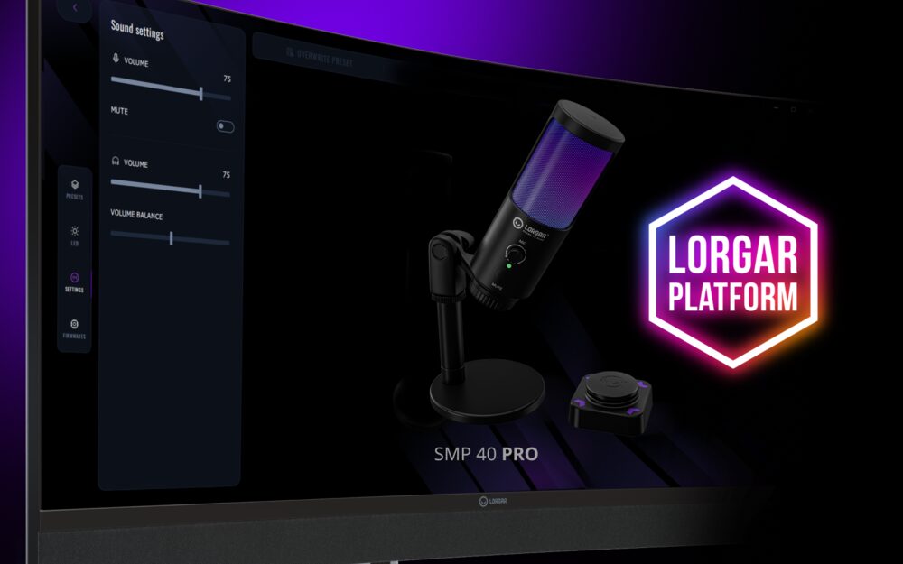 LORGAR PLATFORM &mdash; panel ustawień mikrofonu SMP40 Pro