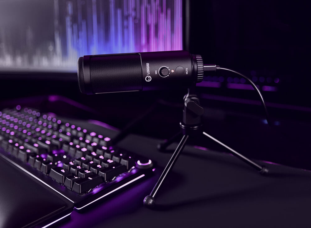 Zestaw streamingowy LORGAR Advanced — mikrofon na kompaktowym statywie